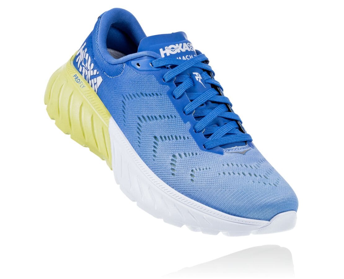 Hoka One One Mach 2 Női Edzőcipő Kék / Világos Zöld [QKEUN-6235]